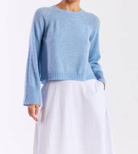Brodie Cashmere - Natalie Pointelle Crewneck Top