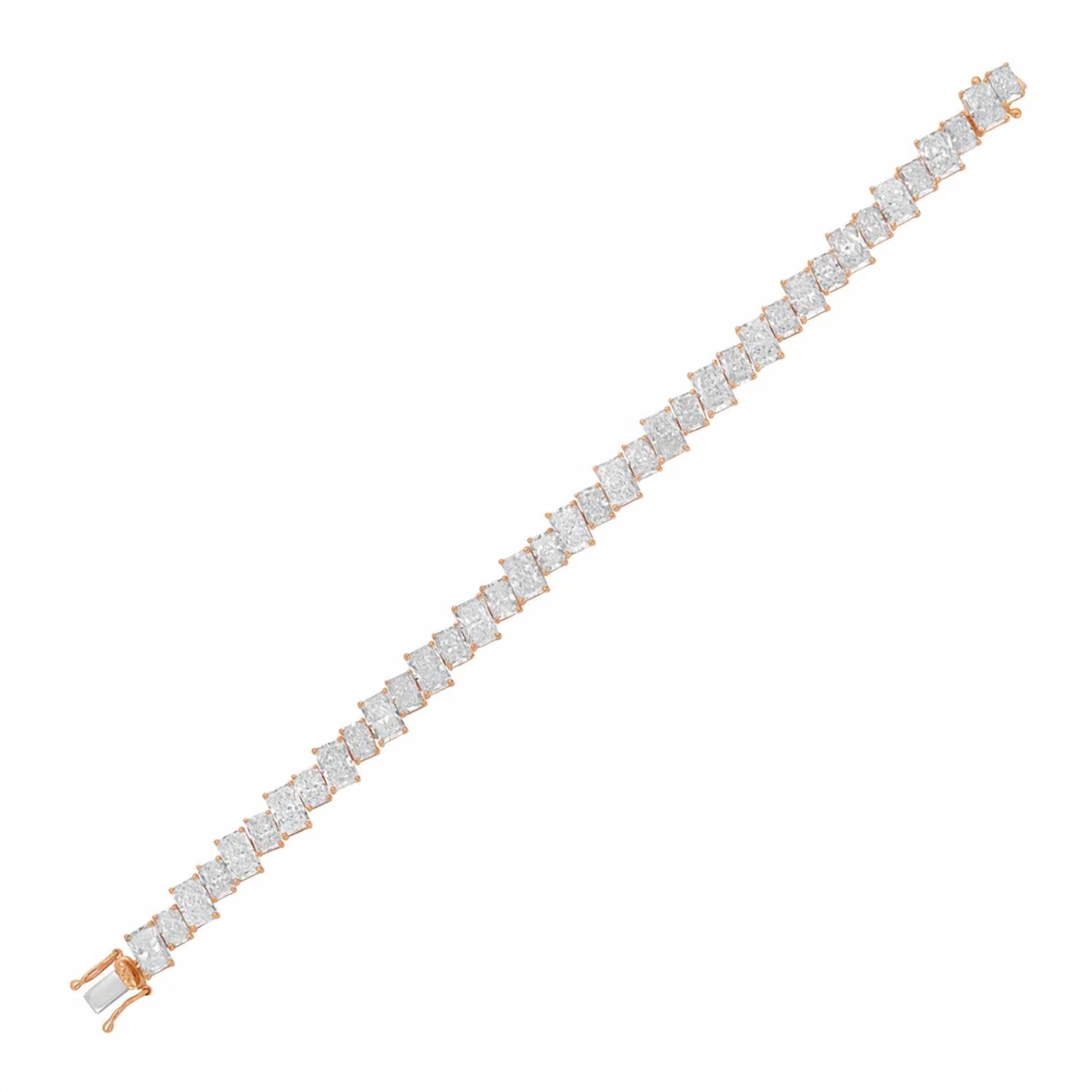 Diana M Jewels - Women's Radiant Lab-Grown Diamond Tennis Bracelet (15.00 Ct) - Grand