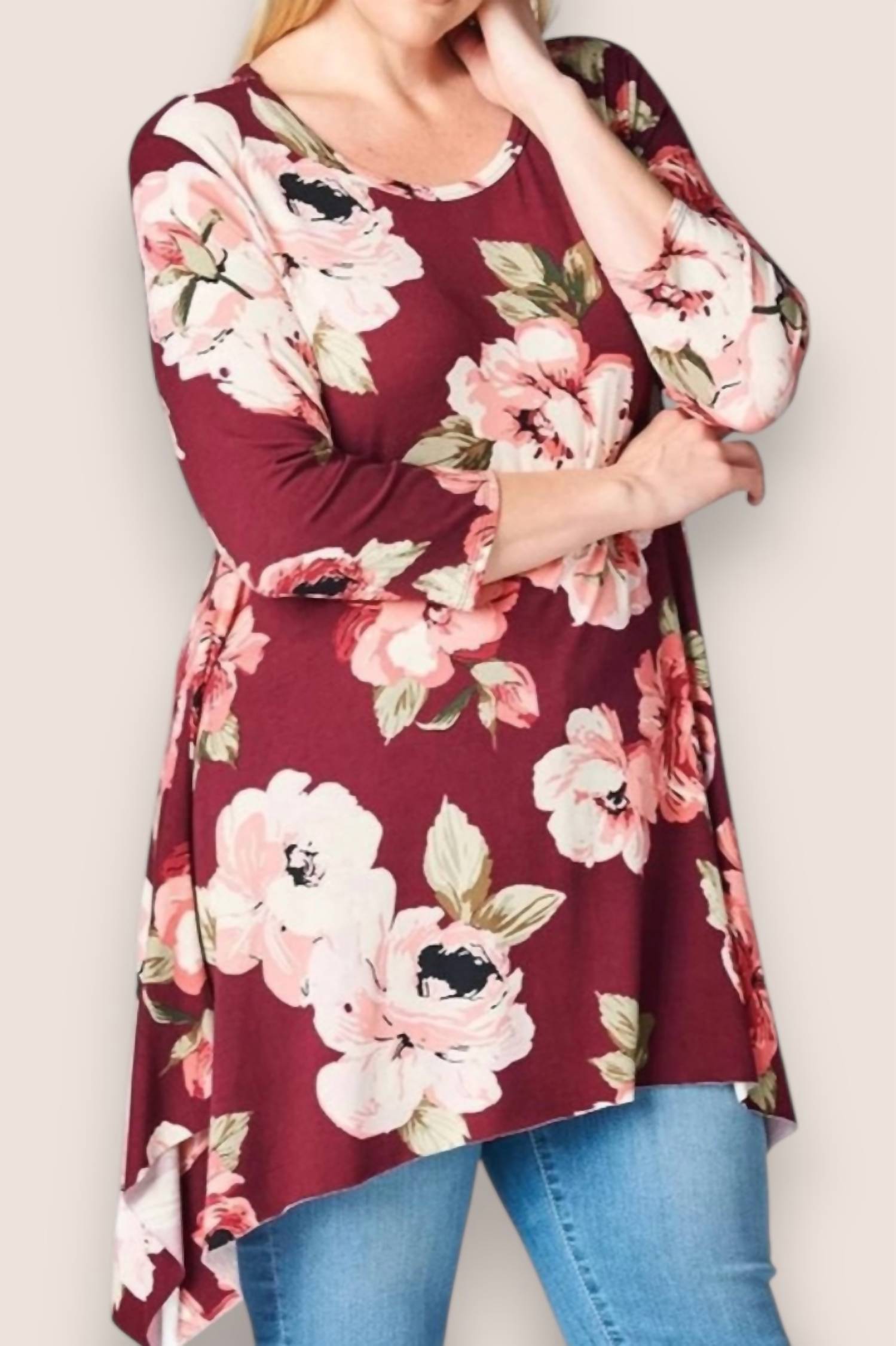 Oddi - Floral Swing Top - Plus