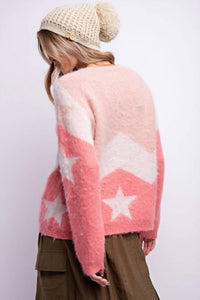 Easel - Sweater & Stars Mohair Top