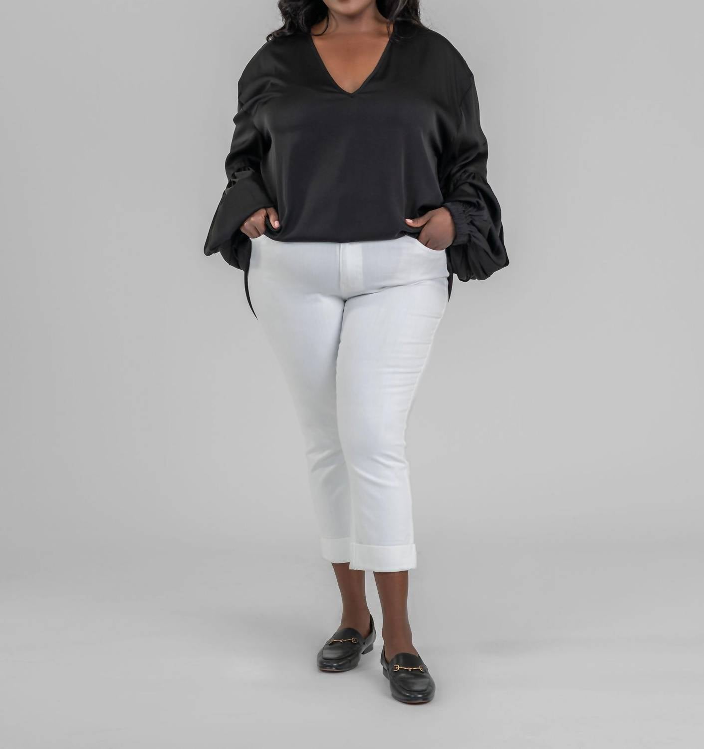 Nouvelle / Silk95Five - Como V-neck Blouse - Plus