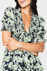 En Saison Istella Mini Dress in black moss - women's dress - view 4