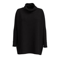 Smartwool Women's Edgewood Poncho Sweater in charcoal - women's sweater - detail view
