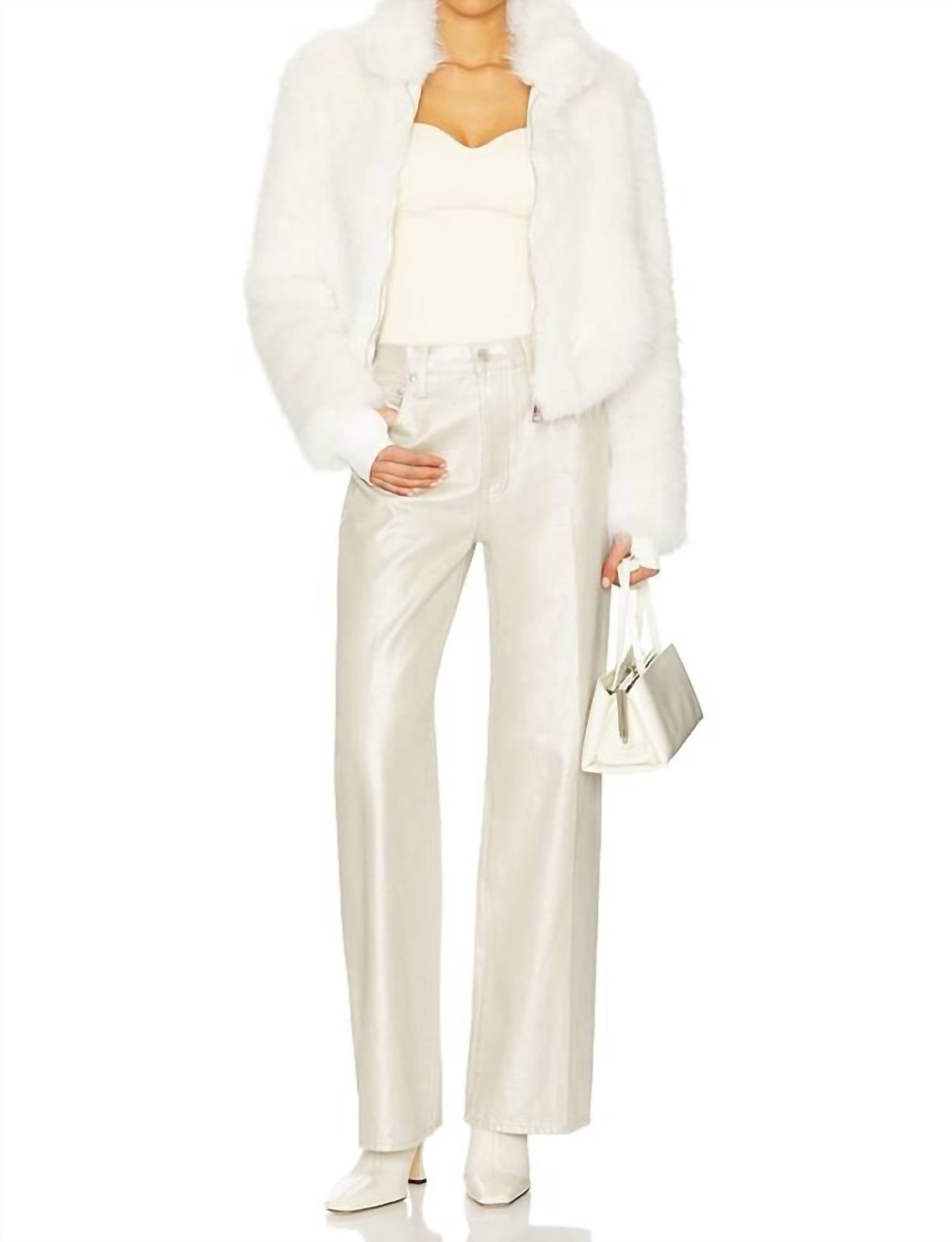 PISTOLA Tate High Rise Bowed Wide Leg Jeans in champagne luster 1 - women's jeans - view 5