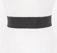 3Am By H&D Accessories - Women's Square Metal Buckle Elastic Belt