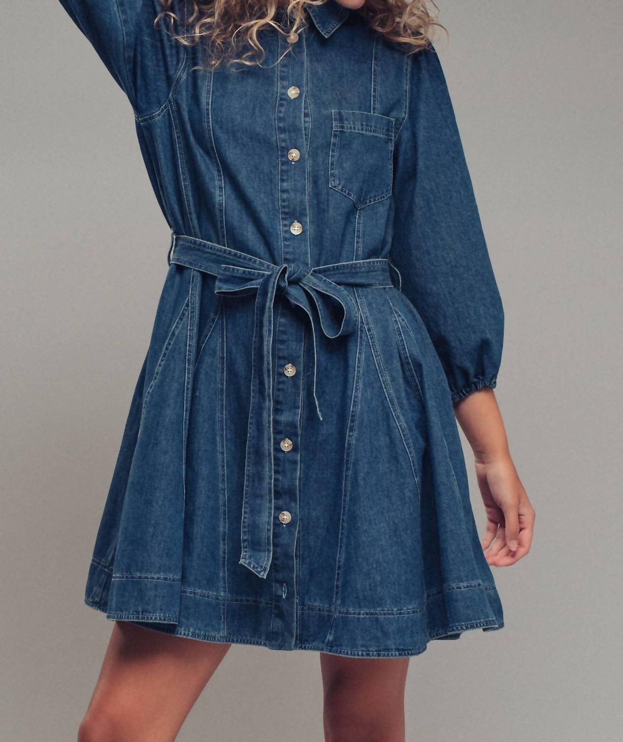 Urban Daizy - Western Belted Fit-and-flare Mini Dress