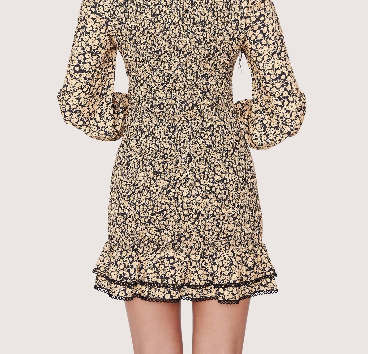Lost + Wander - Pick Me Golden Hour Mini Dress