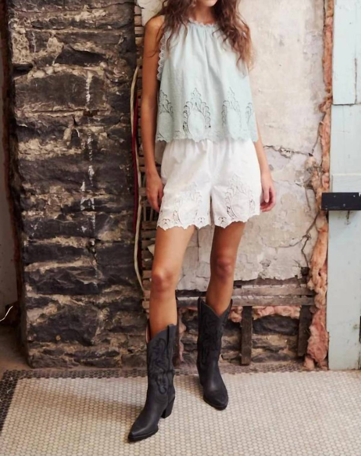 Melissa Nepton - Toro High-waist Lace Shorts