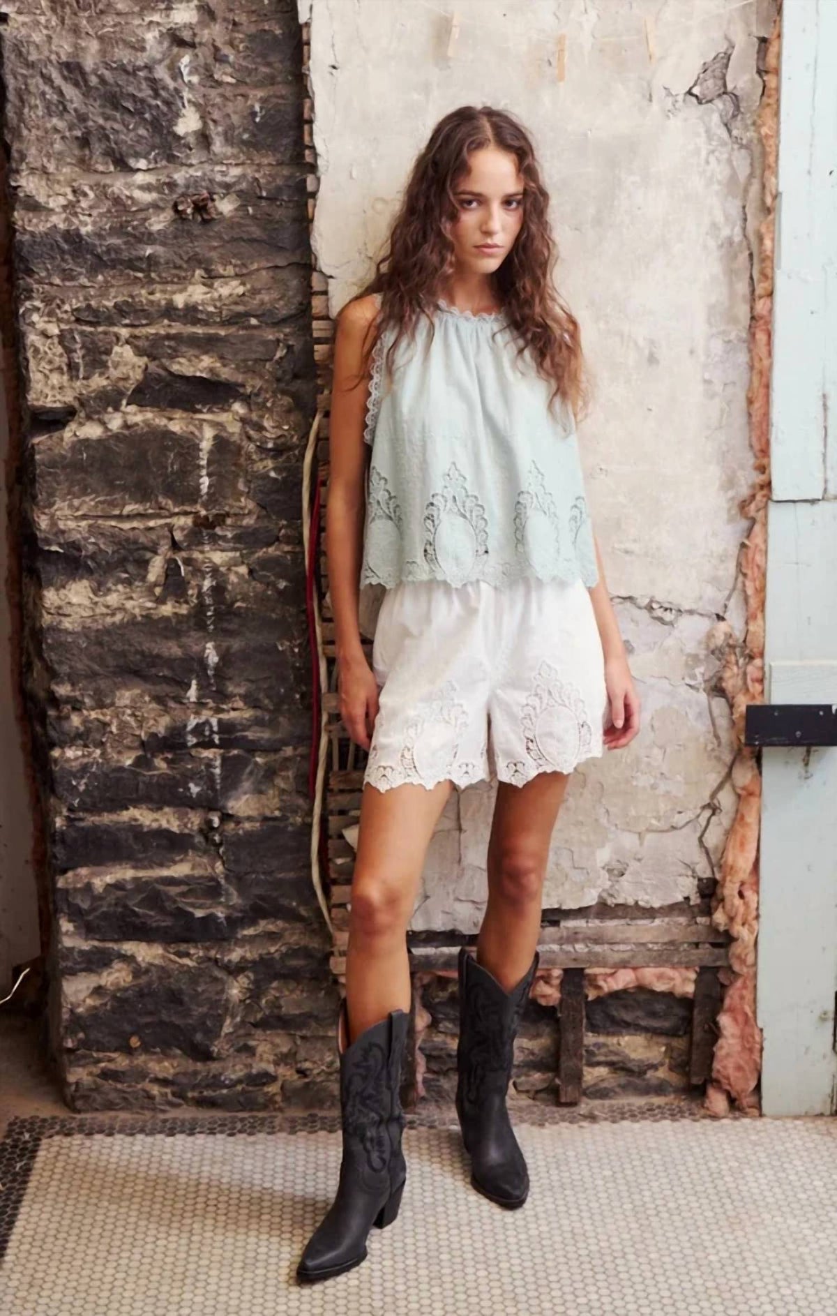 Melissa Nepton - Toro High-waist Lace Shorts