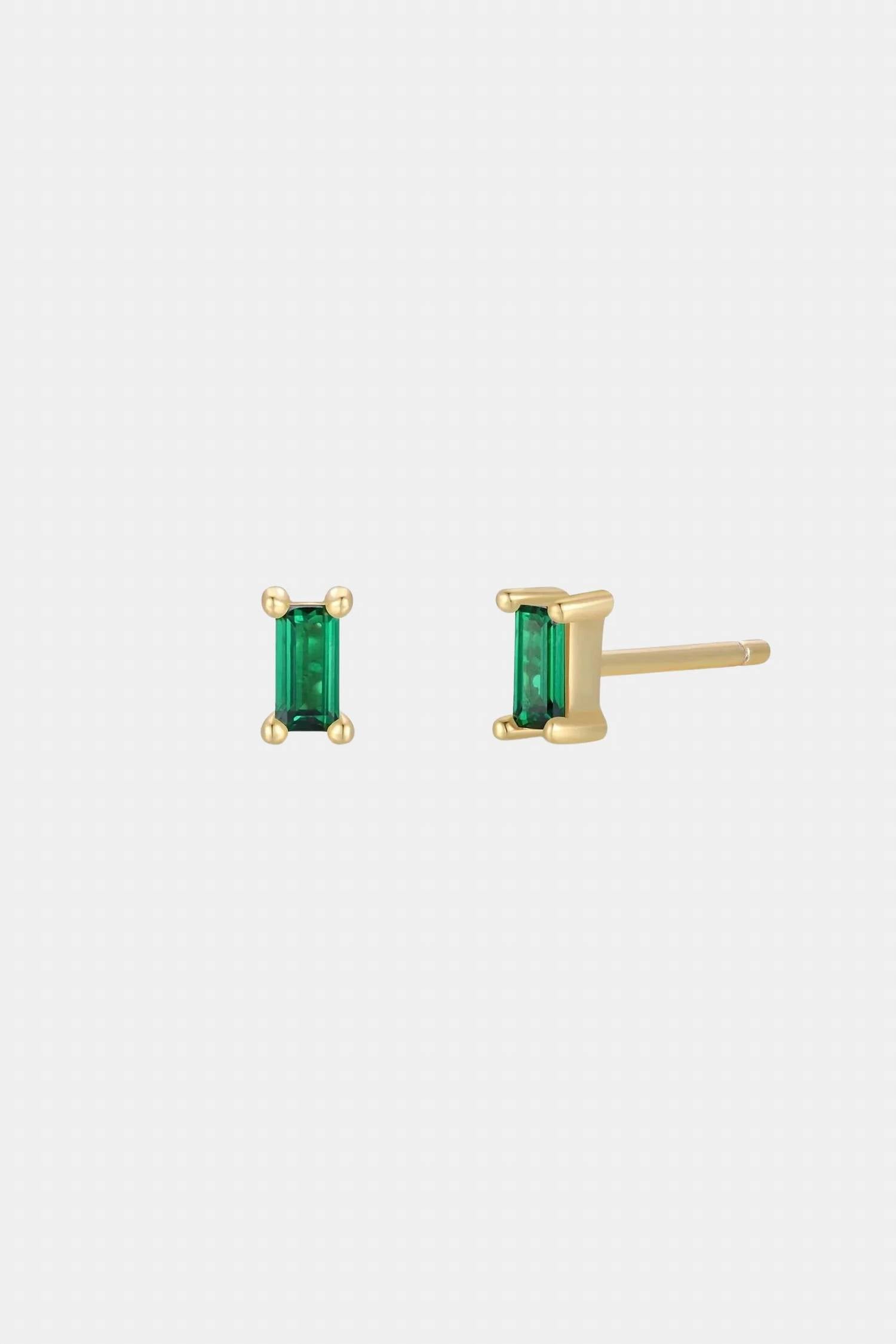 Jaxkelly - Women's Baguette Stud Earrings