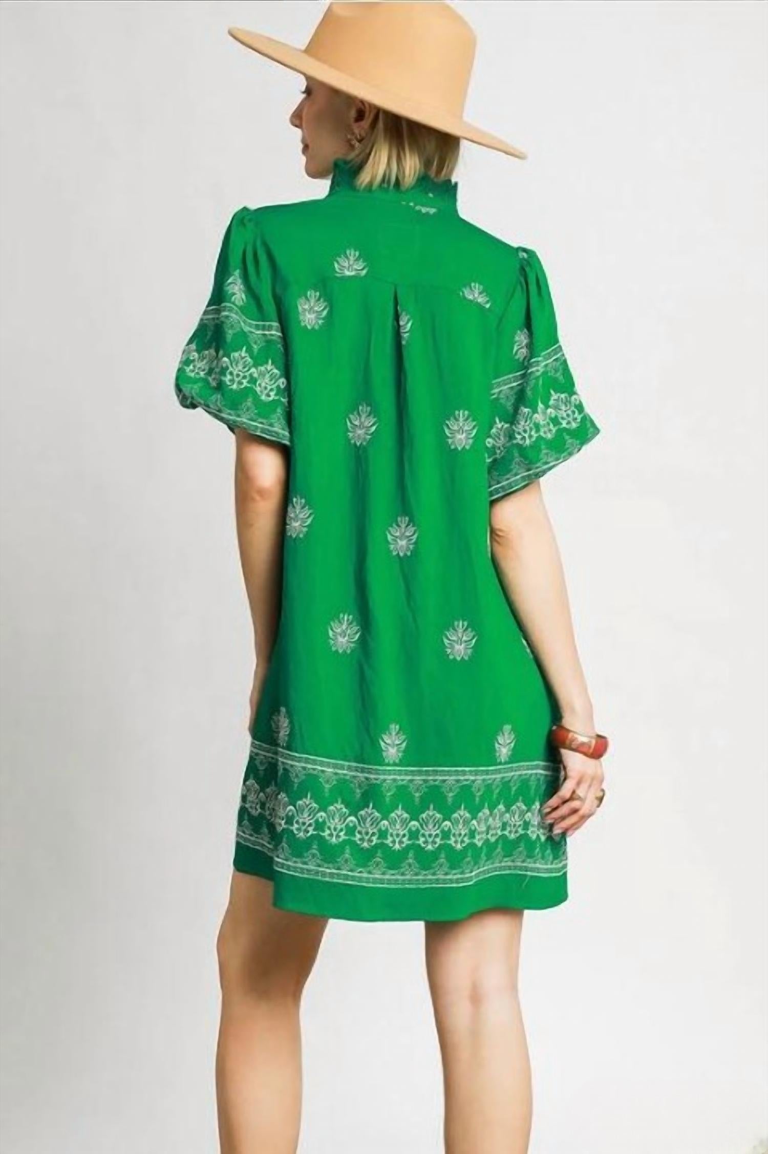 Umgee - Ruffled Sleeve Dress