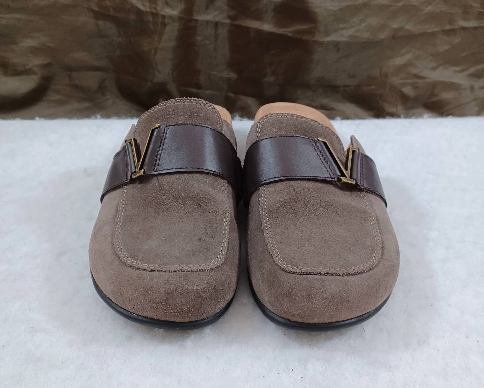 VIONIC Women's Rest Maude Mules in greige - women's shoe - detail view