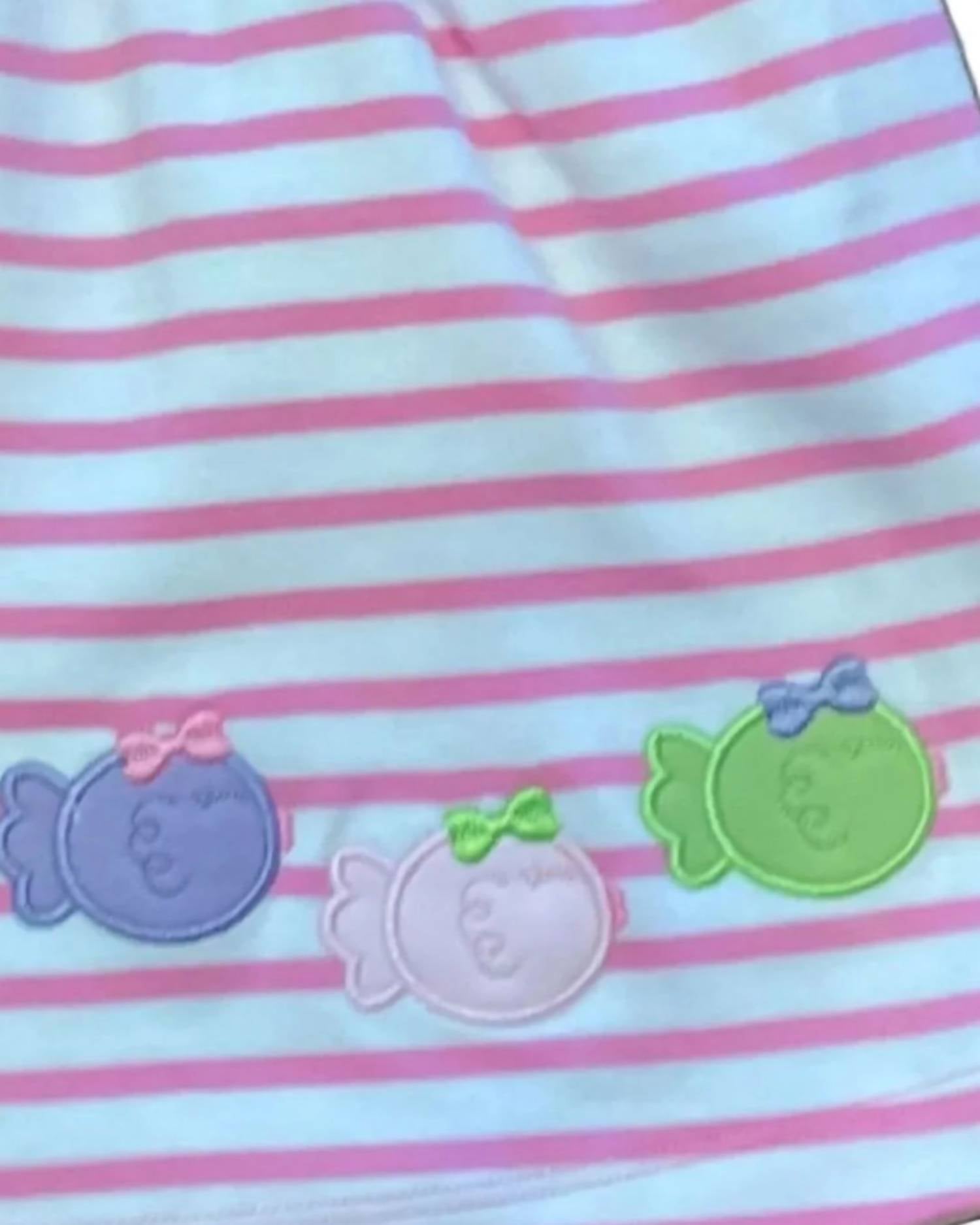 Luigi Kids - Girl's Fish Applique Swing Top