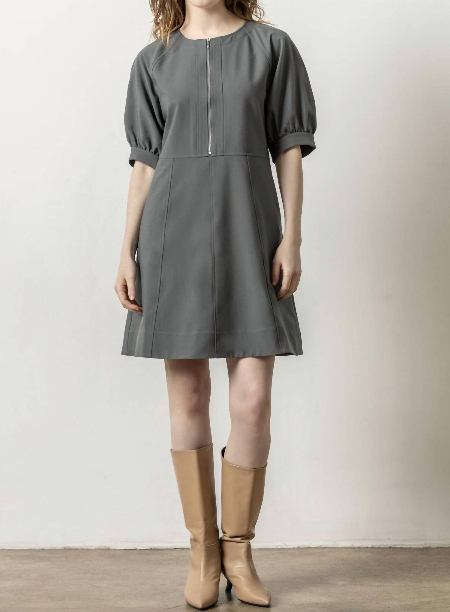 Lilla P - Zip Front Flared Dress