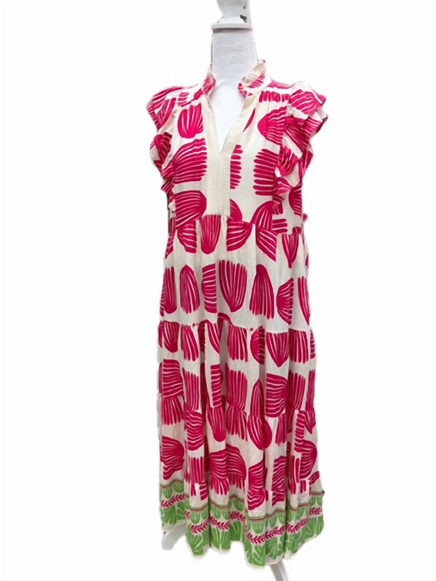 Umgee - Women's Midi Dress with Bottom Ruffle
