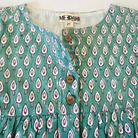 Meerahi - Girls Fall Front-opening Petal Print Dress