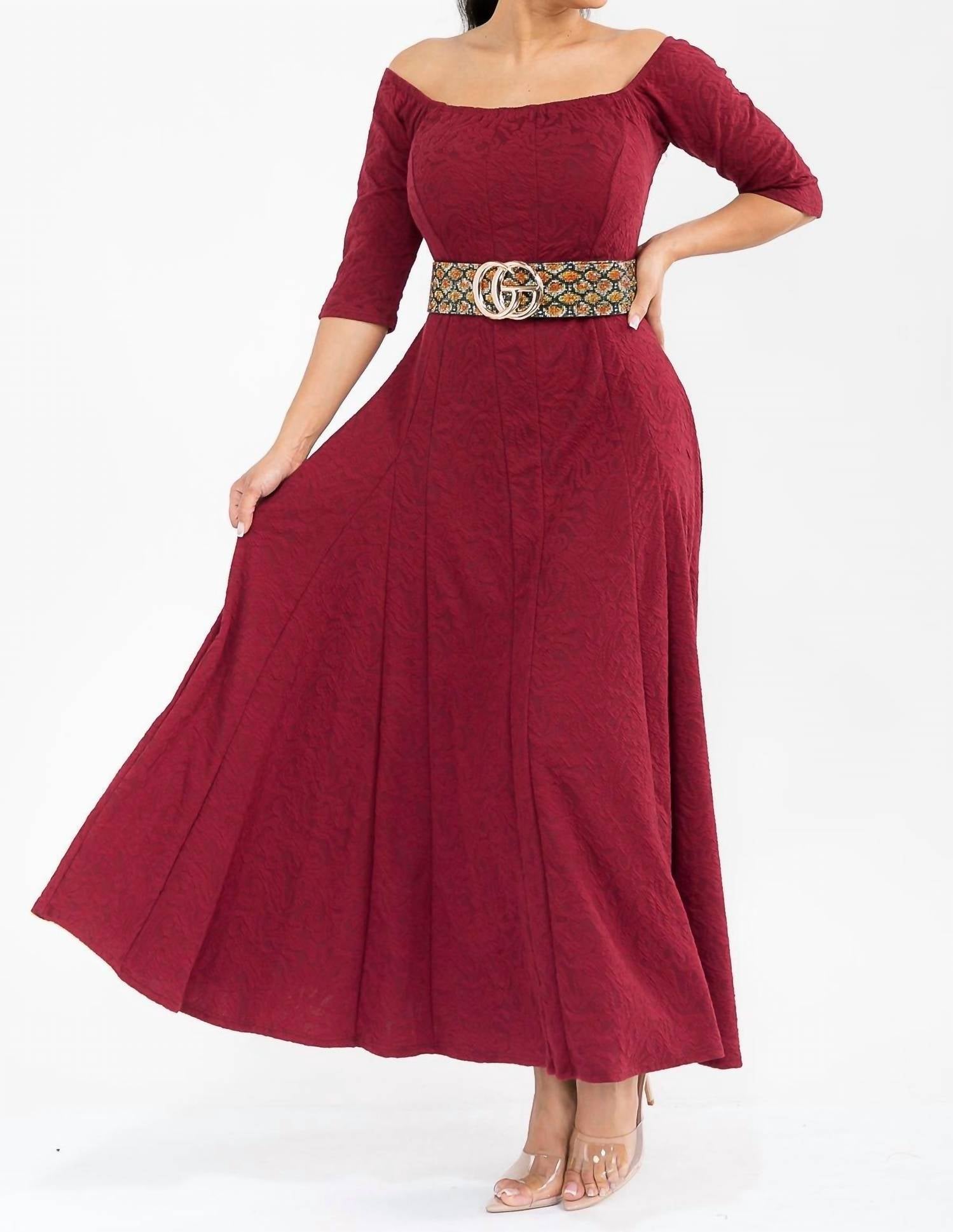 Karen T Design - Off The Shoulder Maxi Dress