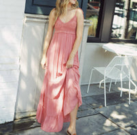 Scandal Italy Alisha Crochet Midi Dress in coral - women's dress - detail view