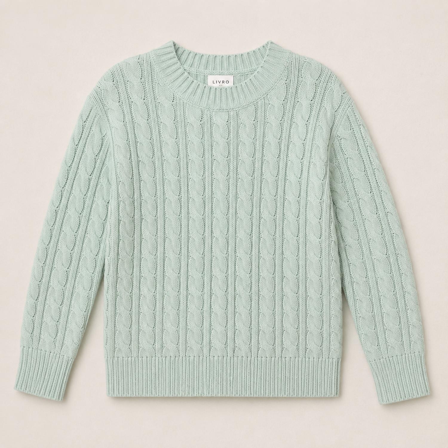Livro - Cable Crewneck Sweater