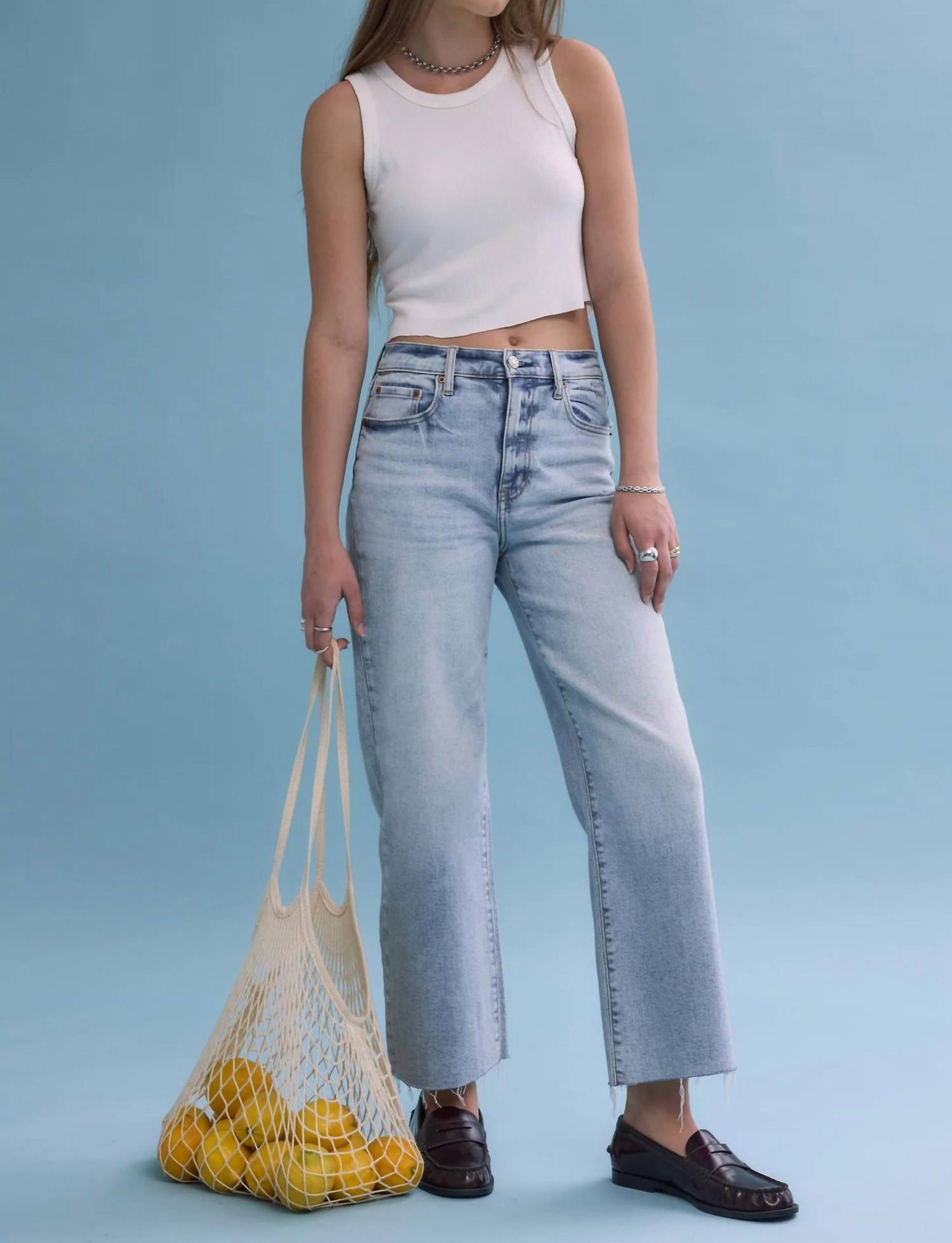 Daze - Pleaser High Rise Wide Ankle Jeans
