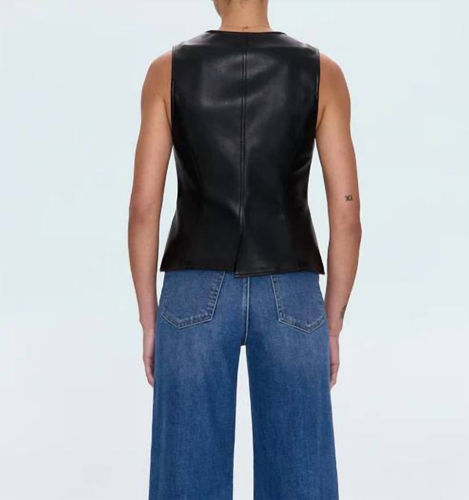 PISTOLA Danica Sleeveless Vest in onyx - women's tank top - alternate view