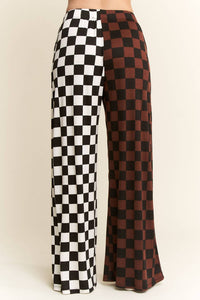Jade By Jane - Split Decision Checkered Pants - Plus