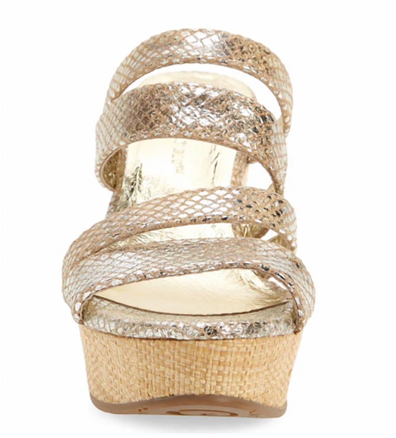 CHOCOLAT BLU Women's Wavy Wedge Sandals in tan - women's sandal - view 7