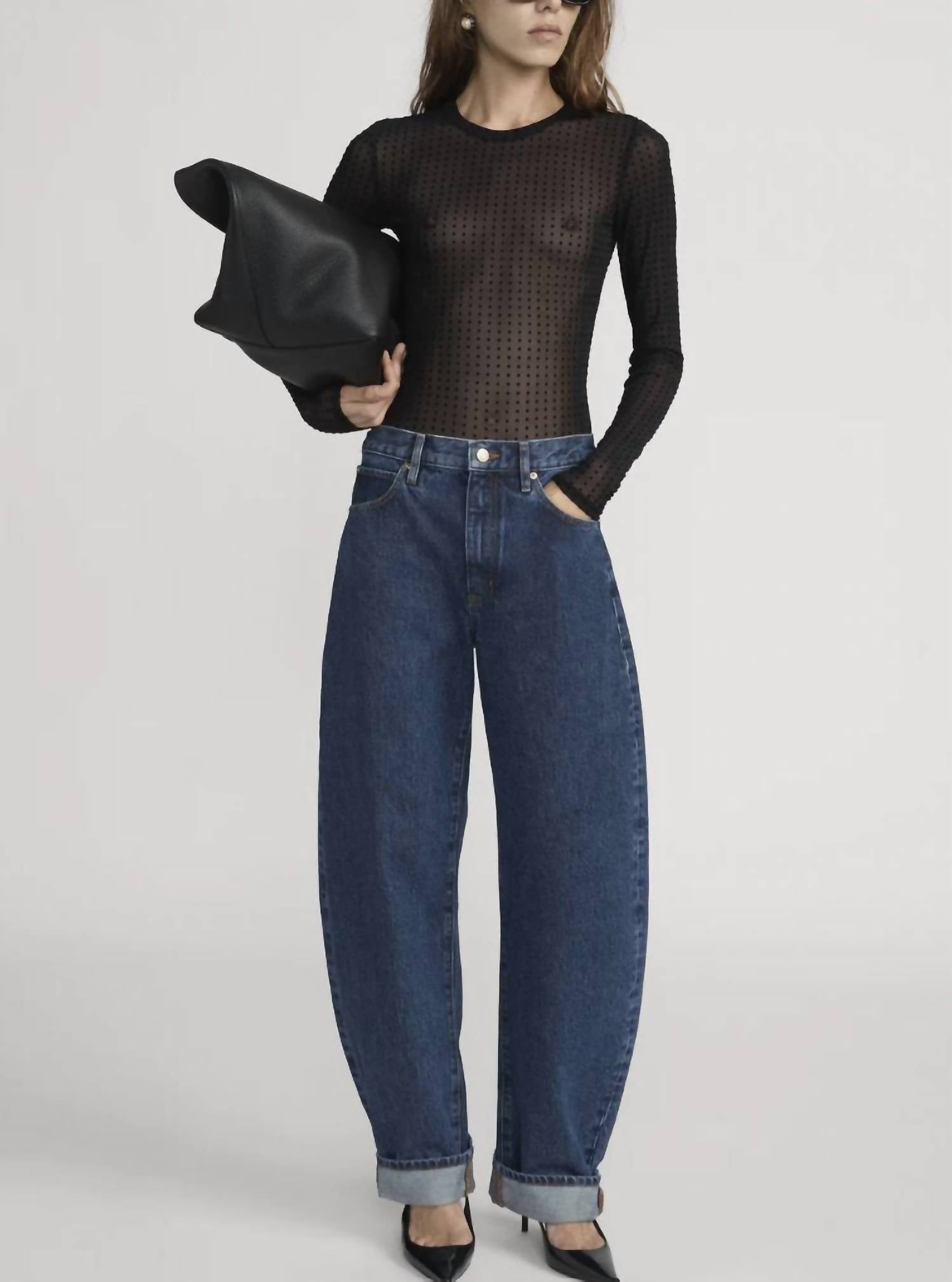 Frame - Mesh Polka Dot Top
