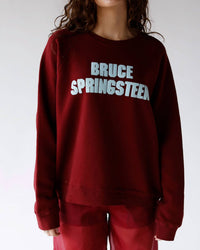 DAYDREAMER Bruce Springsteen Vintage Raglan Sweatshirt in dark cherry - women's top