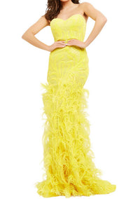 Jovani - Embellished Sweetheart Strapless Sheath Dress