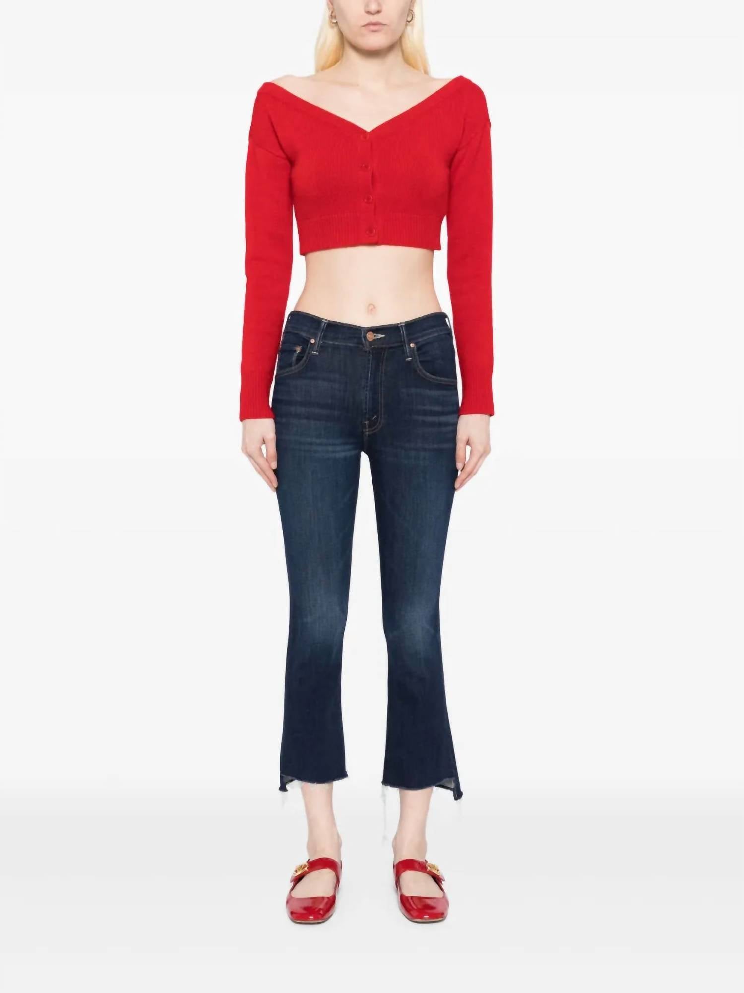 Mother - Lil' Insider Crop High-waisted Boot Cut Jeans