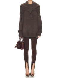 SER.O.YA May Crewneck Knit Sweater in slate brown - women's sweater - view 4