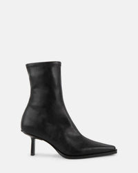 STEVE MADDEN Women's Brianne Heeled Boots in black - women's shoe - detail view