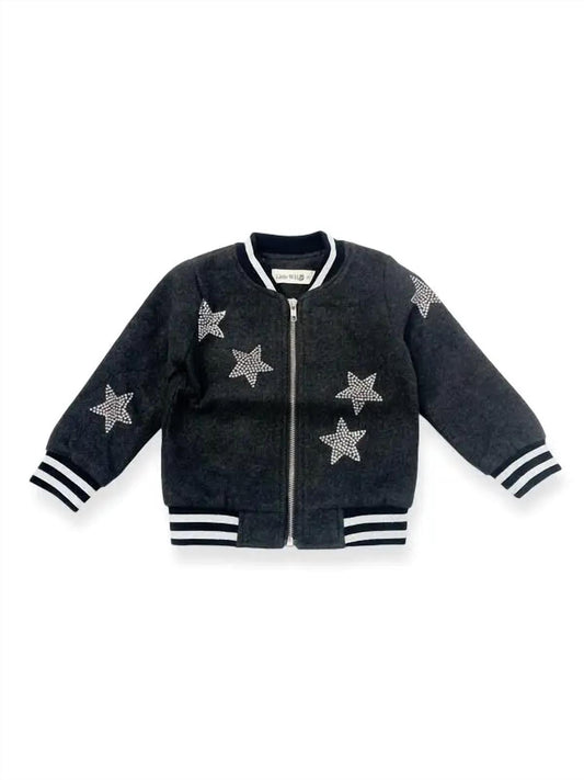 Little Who - Star Rhinestone Bomber Jacket