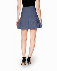 Nicole Miller - Cotton Metal Flounce Mini Skirt