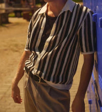 Wax London - Stripe Crochet Porto Polo Shirt