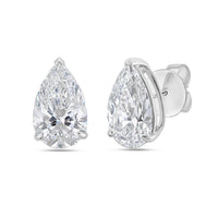 Diana M Jewels - 4.00 Cts Lab Grown Pear Cut Stud Earrings
