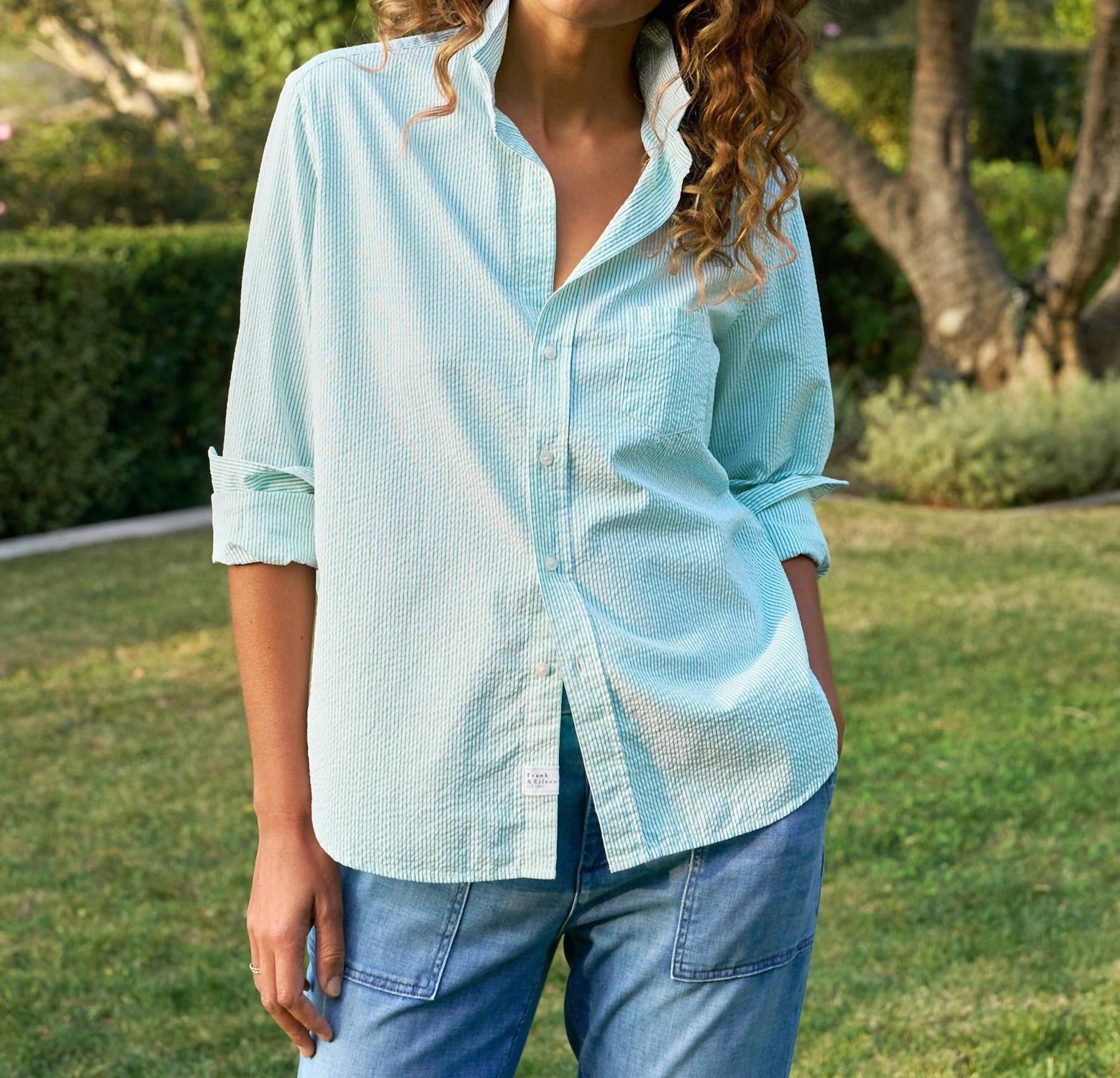 Frank & Eileen - Eileen Relaxed Button Up Top