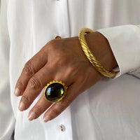 Betty Carre - Women's Ankara Oval Stone Design Ring