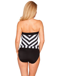 Longitude - Lined Up Bandeau One Piece Swimsuit