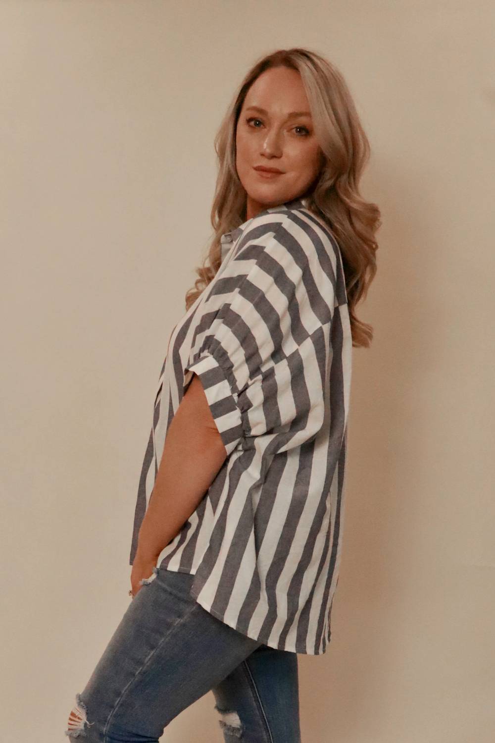 Day + Moon - Nautilus Button Down Top