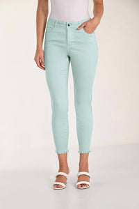Frank Lyman - High-waisted Embellished Skinny Jeans