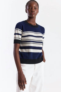 Brodie Cashmere - Texture Stripe Tee