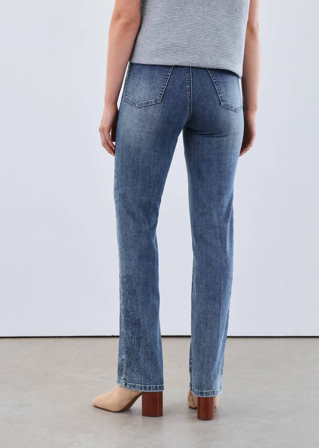 Fdj - Pilar Pull-on Straight Leg Denim Jeans
