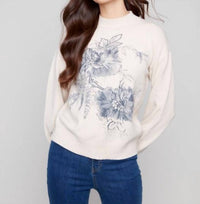 Charlie B - Women's Printed Mock Neck Sweater