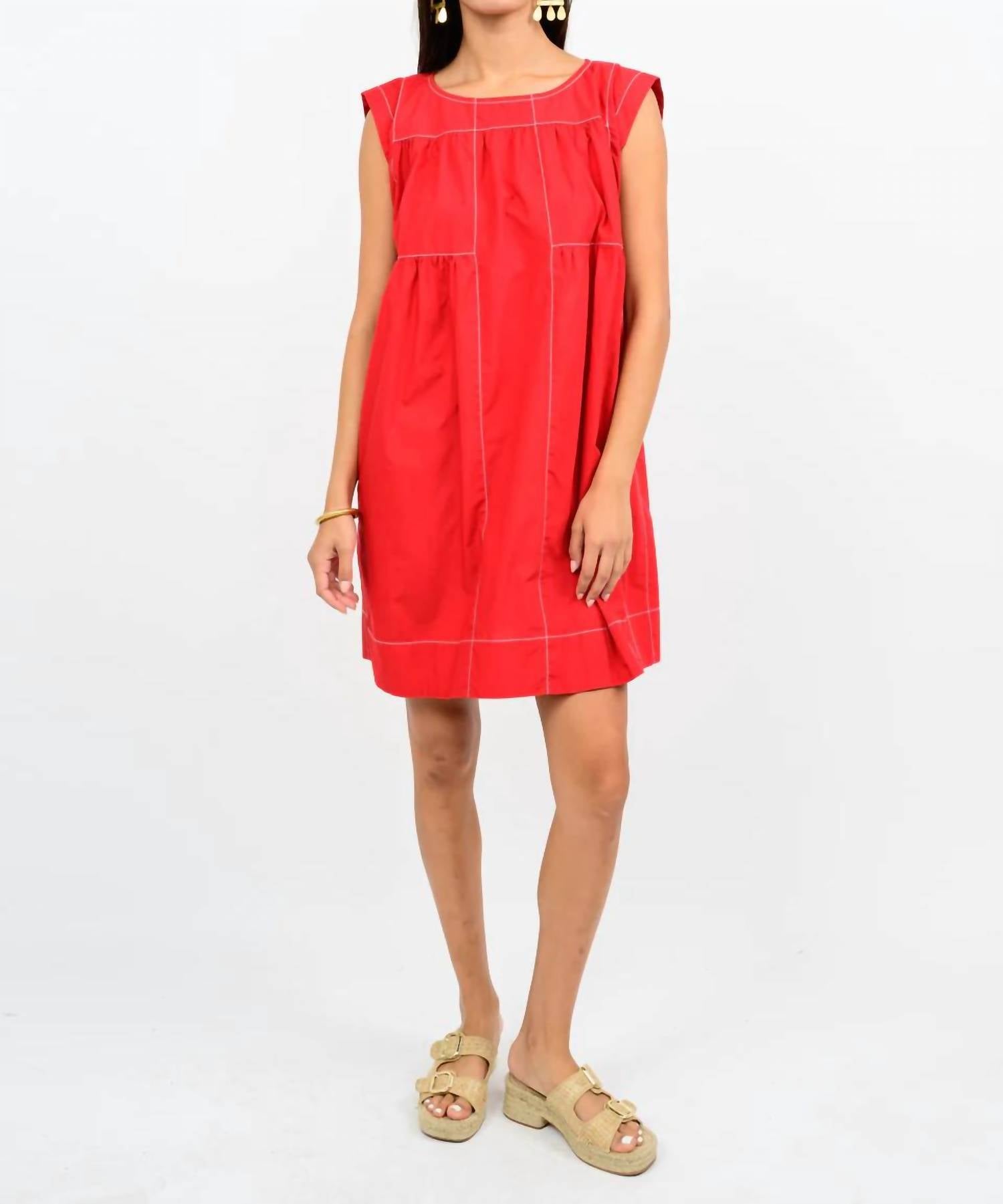 Ivy Jane - Topstitched Tiered Mini Dress
