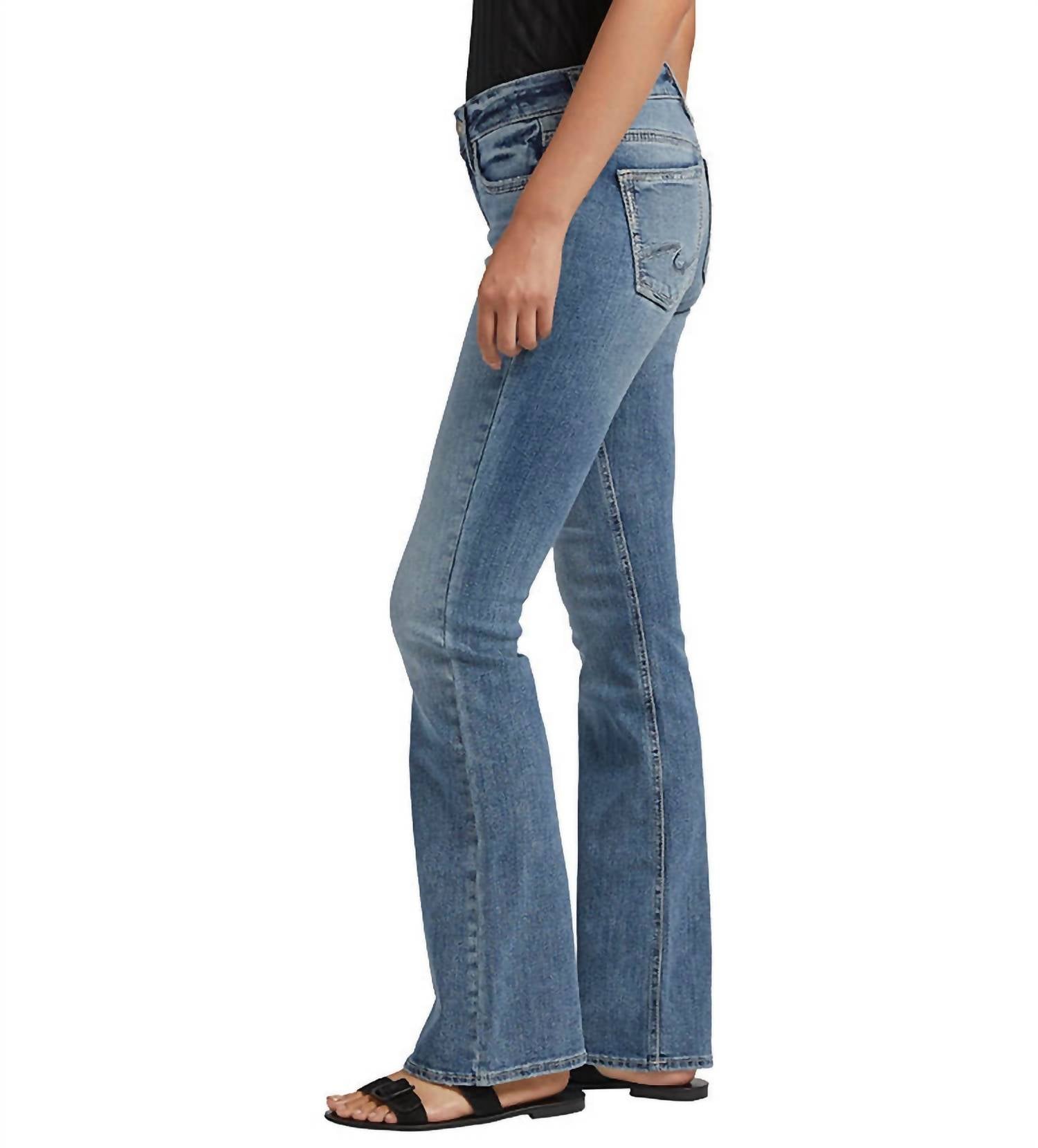 Silver Jeans Co - Suki Curvy Fit Mid Rise Bootcut Jeans