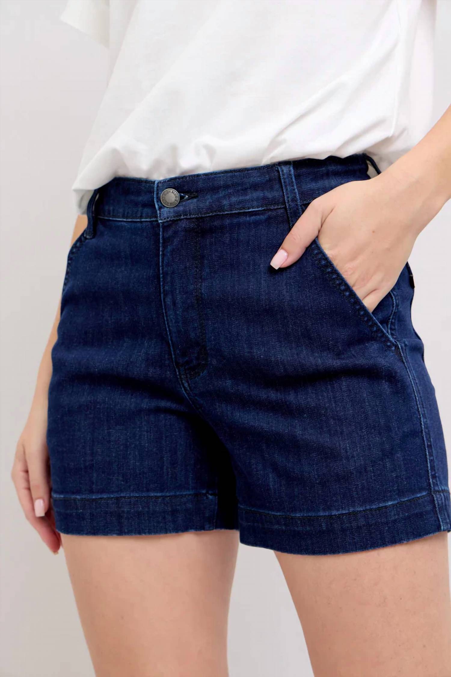 Judy Blue - High Waist Denim Trouser Shorts