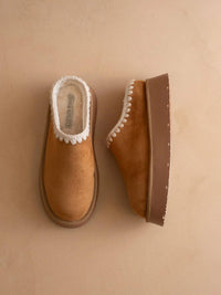 OASIS SOCIETY Women's Brandi Platform Cozy Mule Slipper in camel - women's shoe - alternate view
