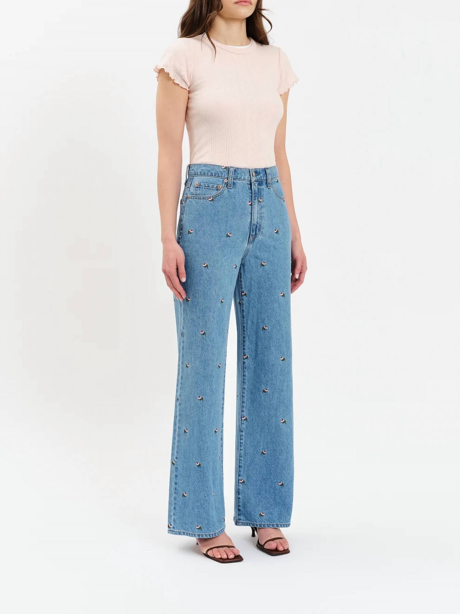 Daze - Far Out Flower High Rise Jeans